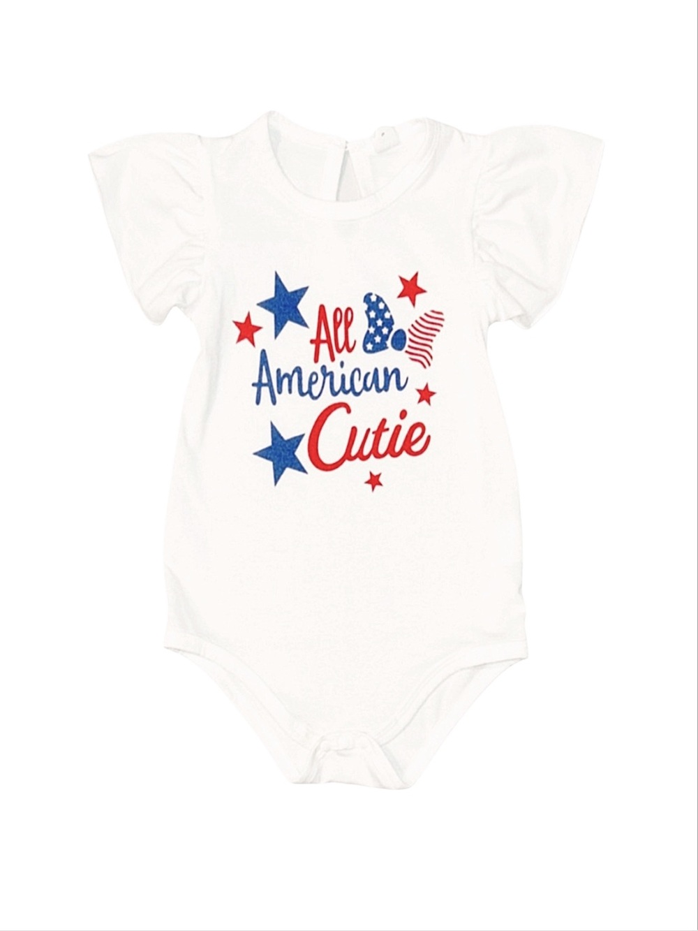 SHEIN Baby Girl White Graphic One Piece Size 18-24 Months